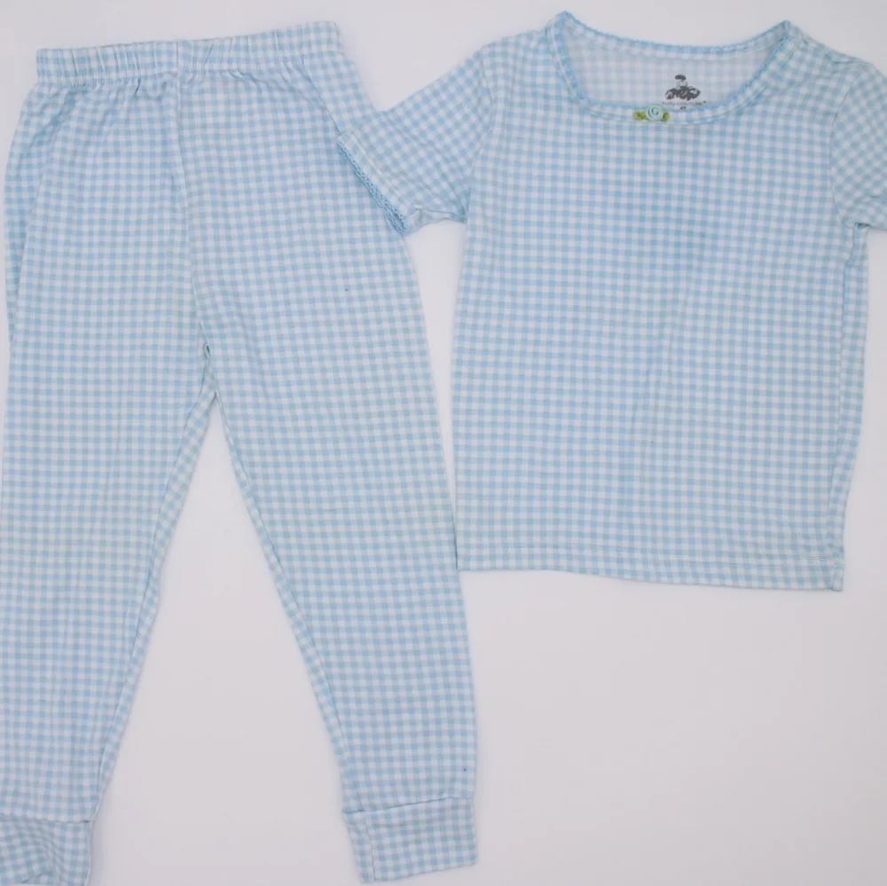 Tutu Couture Girls 4T Pajama Bundle 2 Sets Blue & White